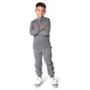 EVERYDAY KIDS Boys Cotton Fleece Sweatpants; Boys’ Activewear Jogger Pants - Soft and Breathable Cotton/Poly Blend, Charcoal Gray - 3 of 4