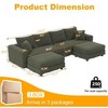 Kumasinova Corduroy Cloud Sofa with Cushions, Convertible Sofa Lounge Chair, Plush Modern 4-Seat Sofa, Easy Assembly, Couches for Living Room - 2 of 4