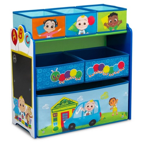 Delta Children Cocomelon 6 Bin Design And Store Toy Organizer ...
