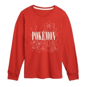 Boys' - Pokémon - Botanical Oddish Pokemon Long Sleeve Graphic T-Shirt - 1 of 4