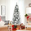 Tangkula 7FTSlim Pencil Tree Hinged Artificial Christmas Tree W/627 Branches Tips - 3 of 4
