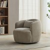 34.25" Corduroy Upholstered Swivel Barrel Accent Chair with Pillow, Soft 360° Lounge Armchair for Living Room or Bedroom–Maison Boucle - 2 of 4
