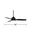 54" Casa Vieja Tres Aurora Modern Indoor Outdoor Ceiling Fan with Dimmable LED Light Remote Matte Black Opal Diffuser Wet Rated for Patio Exterior - 4 of 4