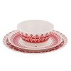 Gibson 12 Piece Round Bamboo Fiber Dinnerware Set - 3 of 4