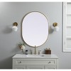 Elegant Lighting 30x40 Inch Oval Wall Mirror, Brass Finish – Elegant Modern Mirror for Bedroom or Vanity - 2 of 4