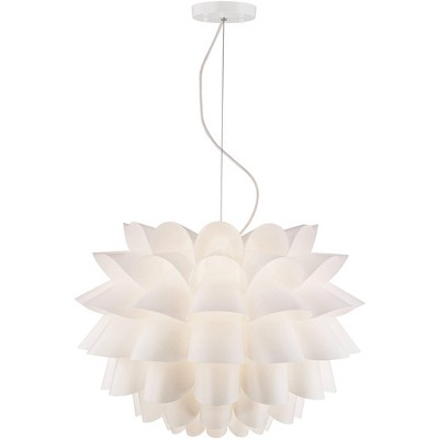 Modern Blooming Flower White Pendant Light