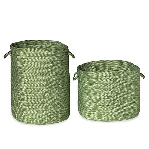 Colonial Mills Clean & Dirty Woven Hamper Set-2 - Moss Green 17"x17"x22" 19"x19"x15" - 1 of 3