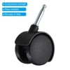 Unique Bargains Nylon Furniture Replacement 360 Degree Swivel Stem Casters with Brake - 4 of 4