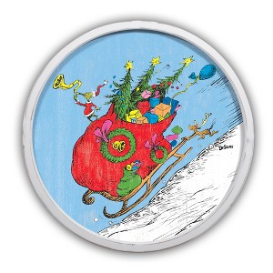 Creative Products The Grinch Sled 20 x 20 Dr. Seuss Round Framed Print - 1 of 1