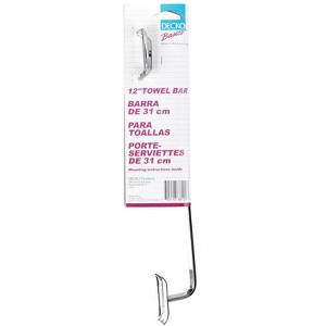 DECKO Diamond Chrome Silver Towel Bar 12 in. L Steel - 1 of 1