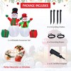 Costway 6Ft & 5Ft Christmas Inflatable Snowmen Blow Up Christmas Decoration - 2 of 4