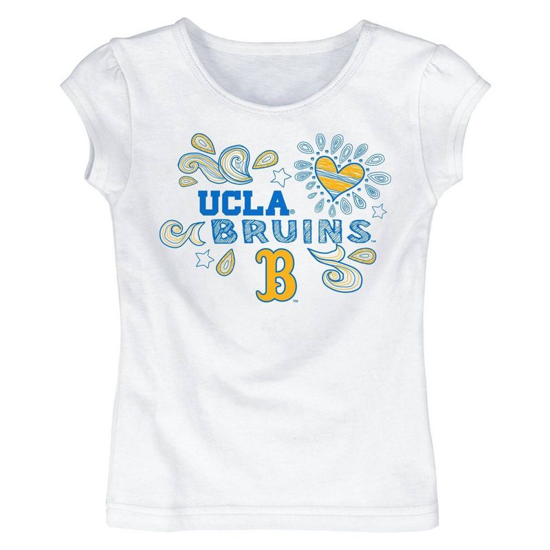 NCAA UCLA Bruins Toddler Girls&#39; White T-Shirt, 1 of 2