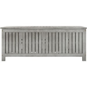 Abri 47.63 Inch L Outdoor Cushion Deck Box  - Safavieh - 1 of 4