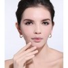 Hoop Earrings for Women Gold Plated Princess Cubic Zirconia Ginger Lyne Collection - 3 of 4