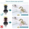 LunaLulinlk 2-Handle Brushed Gold Bathroom Faucet with Pop-Up Waste and Supply Hose - 4 of 4