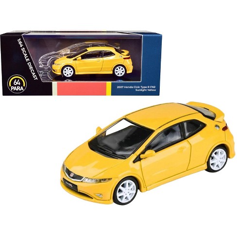 2007 Honda Civic Type R FN2 Sunlight Yellow 1/64 Diecast Model Car by  Paragon Models