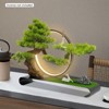 YIYIBYUS Artificial Tree with Light Ring, Home Decoration Realistic Simulation Pine with Deer Decoration - 3 of 4