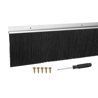 Unique Bargains Aluminum Alloy H-Shape Holder PP Bristle Rust-resistant Door Sweep 1 Pc
