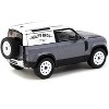 Land Rover Defender 90 Matt Blue Gray Metallic w/White Top "Wilks Bros" "Global64" Series 1/64 Diecast Model Car by Tarmac Works - 3 of 3
