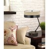 Cal Lighting 60W X 2 Parson Metal/Wood Desk Lamp with Metal/Fabric Shade with 2 USB Ports (BO-2758DK-BK) - 2 of 3