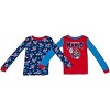 Super Mario Little Boys' 4-Piece Long Sleeve Pajama Sets, Red/Blue, 4 - 2 of 4