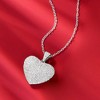 Ross-Simons 1.00 ct. t.w. Pave Diamond Heart Pendant Necklace in Sterling Silver - 3 of 4