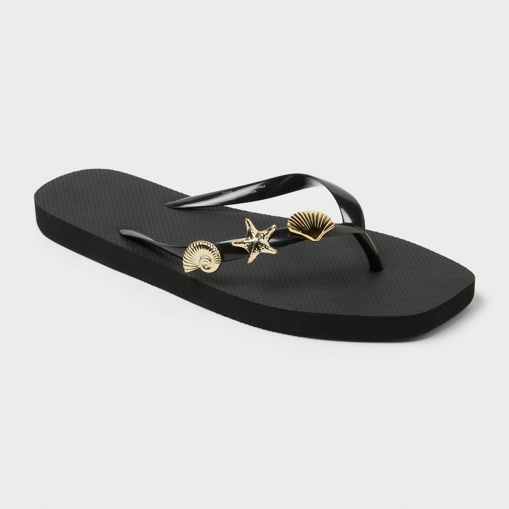 Women's Luz Flip Flop Sandals - Shade & Shore™ Black 10