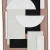 37"x25" Wooden Circle Geometric Textured Wall Art, Fabric Backing - Olivia & May - 3 of 4