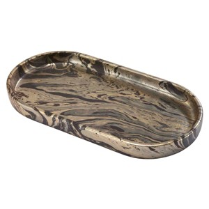 Nicole Miller Harper Black and Gold Tray - 1 of 3