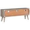 vidaXL TV Stand Grey and honey brown Solid rough mango wood - 4 of 4