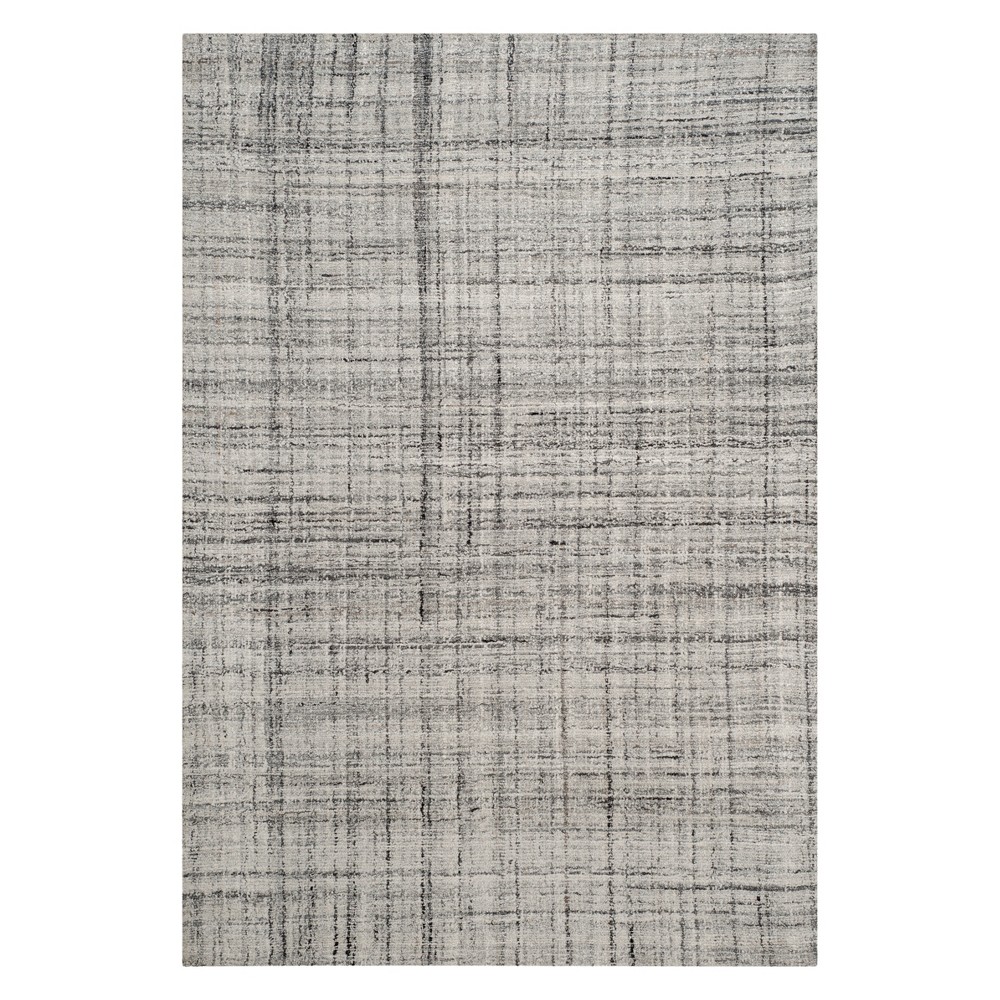 5'x8' Crosshatch Area Rug Gray/Black - Safavieh