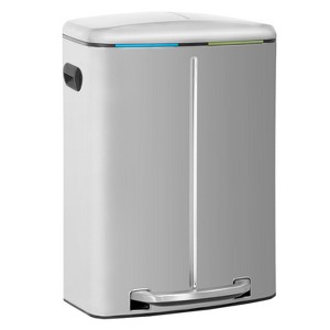 BestMassage Trash Can 10 Gallon/40L Stainless Steel Garbage Can with Removable Inner Bucket Slow-Close Lid and Odor-Proof Bin - 1 of 4