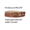 Allegra K Women's Thin Nonporous Rectangle Buckle Plus Size Jeans Dress Waist Belts - 3 of 4