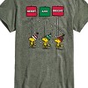 Men's - Peanuts - Woodstock Merry and Bright Holiday Signs Short Sleeve Graphic T-Shirt - 2 of 4