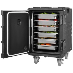 VEVOR Insulated Food Pan Carrier, 95 Qt Hot Box for Catering, Food Box Carrier with Buckle, Front Loading Food Warmer with Handles - 1 of 4