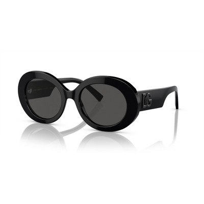Dolce & Gabbana DG 4448 501/87 Womens Round Sunglasses Black 51mm