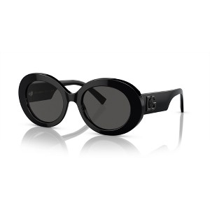 Dolce & Gabbana DG 4448 501/87 Womens Round Sunglasses Black 51mm - 1 of 3