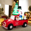 SEVOBAL Inflatable Holiday Decorations 8ft Inflatable Santa Car Decor Inflatable Christmas Decorations, Red, 90"*48"*95" - 4 of 4