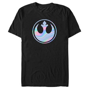 Men's Star Wars: A New Hope Rebel Alliance Holographic Print Logo T-Shirt - 1 of 4