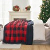 Cozy Bliss Retro Reversible Throw Blanket Christmas Blanket - 3 of 4