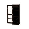 Modern 50.20"Glass Door Wine Cabinet with Three-Layer Design, with Drawer and X-Shaped Wine Rack, Brown - 4 of 4