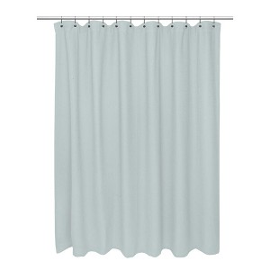 Carnation Home Fashions Extra Long Size 100% Cotton Waffle Weave Shower Curtain - 84x72" - 1 of 1
