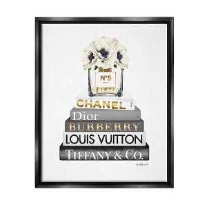 Stupell Industries Blooming White Floral Display on Glam Designer Bookstack - 1 of 4