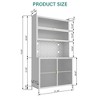 LIVAREEmlen 73'' Kitchen Baker's Racks,6 Level Flip Door with Pegboard Spacious,Adjustable & Stylish,for Kitchen,Dining Room,Living Room - 3 of 4