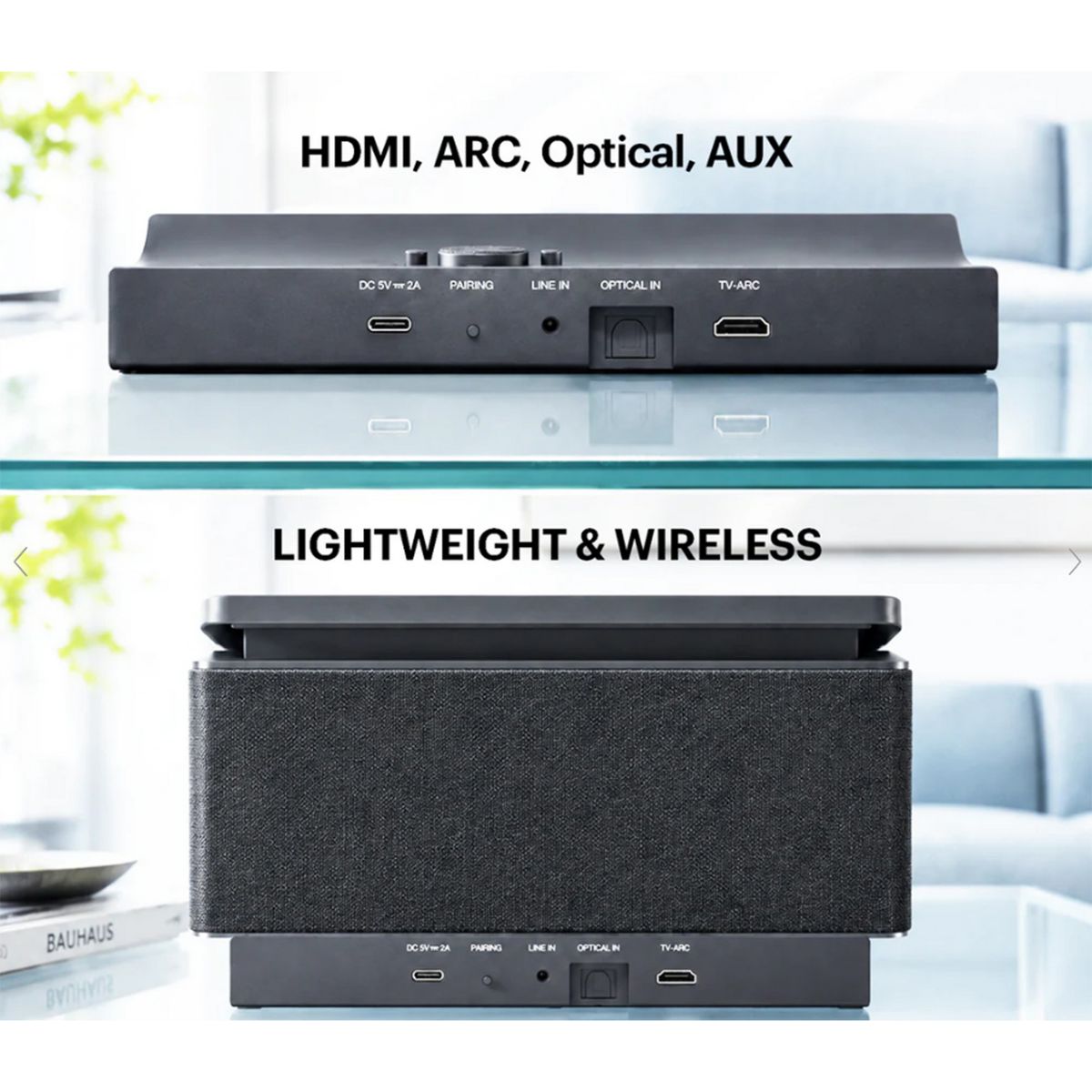 Kodak® AcuHear Plus Audio Enhancement Portable Rechargeable Bluetooth® TV Speaker with TWS, Aux/HDMI®/Optical Inputs, IPX4, up to 18 Hours Play T... - thumbnail 2