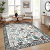 Nasitip Traditional Jungle Animals Pattern Area Rug Non-Slip Washable for Living Room，Bedroom，Entryway - 2 of 4