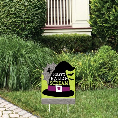 Big Dot of Happiness Happy Halloween - Outdoor Lawn Sign - Witch Party Yard Sign - 1 Piece