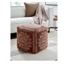 Livabliss Lendon 18"H x 18"W x 18"D Traditional Red Pouf: Square Polyester Classic Pattern Unupholstered - 2 of 4