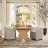 Rennnsan Jorelyn 23"W 6-Light Drum Ratten Boho Dimmable Chandelier in Gold - 4 of 4