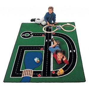 Carpets for Kids Neighborhood Playroom Classroom Rug, Rectangle, 4'1" x 5'10" - 1 of 4